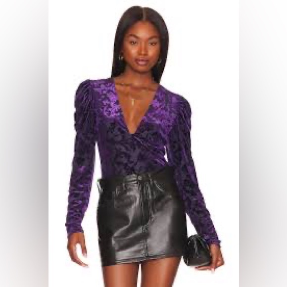 NWT - Free People - Magic Hour Velvet Bodysuit - Picture 4 of 4